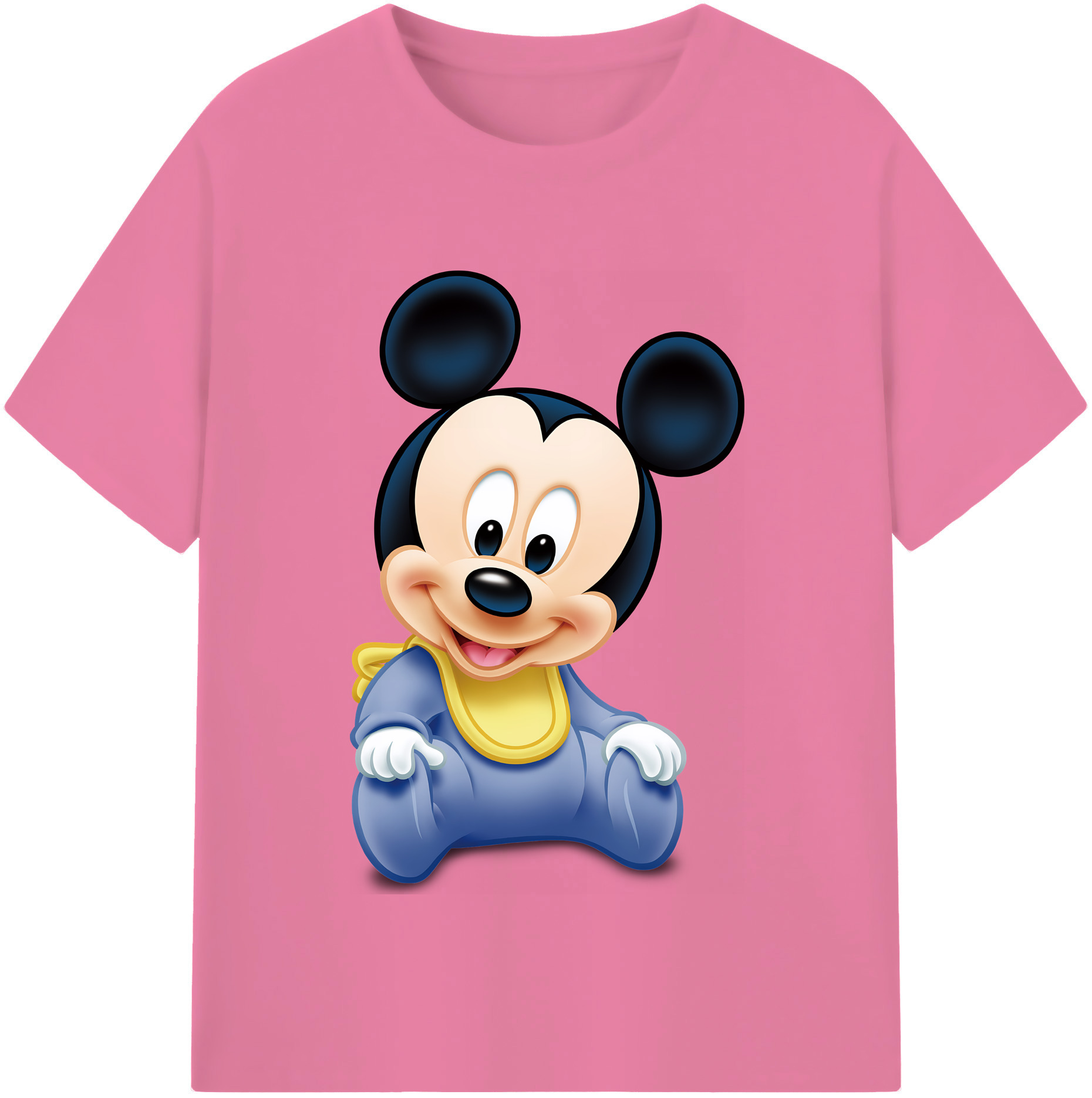 （画像用） ミッキーマウス Mickey Mouse 綿100％半袖Tシャツ（フロントプリント）